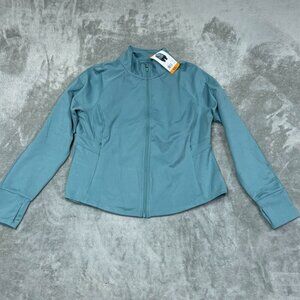 Jockey XXL Tulip Hem Yoga Jacket Arctic Blue Polyester/Spandex Womens NWT 6555